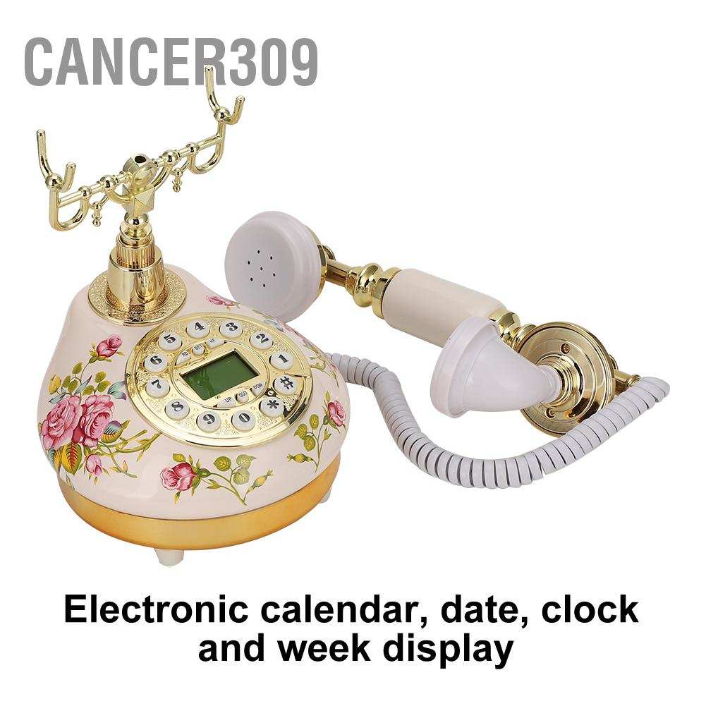 cancer309-ms-9100-round-base-ceramic-european-rose-retro-telephone-for-automatic-detection-to-fsk-dtmf-caller-id