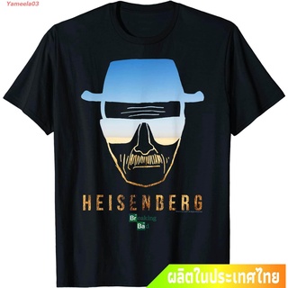 Yameela03 ข้อเสนอพิเศษ จบไม่สวย ละครอเมริกัน นักพิษวิทยา Breaking Bad Heisenberg Desert Horizon Outline T-Shirt คอกลม แฟ