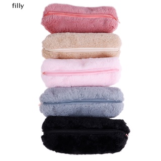 [FILLY] 1X Girl Cute Plush Fuzzy Fluffy Pencil Case Makeup Pouch Coin Purse Storage Bag DFG