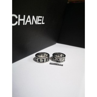 แหวนอักษรสแตนเลสแท้ใส่แล้วไม่แพ้ไม่ดำไม่ลอก สไตส์CHROMEHEARTS