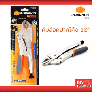 คีมเครื่องมือช่าง คีมล็อคปากโค้ง 10" อุปกรณ์ช่าง เครื่องมือช่าง (14852)