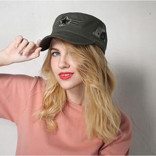 หมวกแฟชั่นเกาหลี หมวกแก๊ป ปรับขนาดได้  Army–Cap16- camouflage