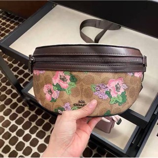 Brand : Coach Bethany Belt Bag In Signature Canvas  Blossom Print