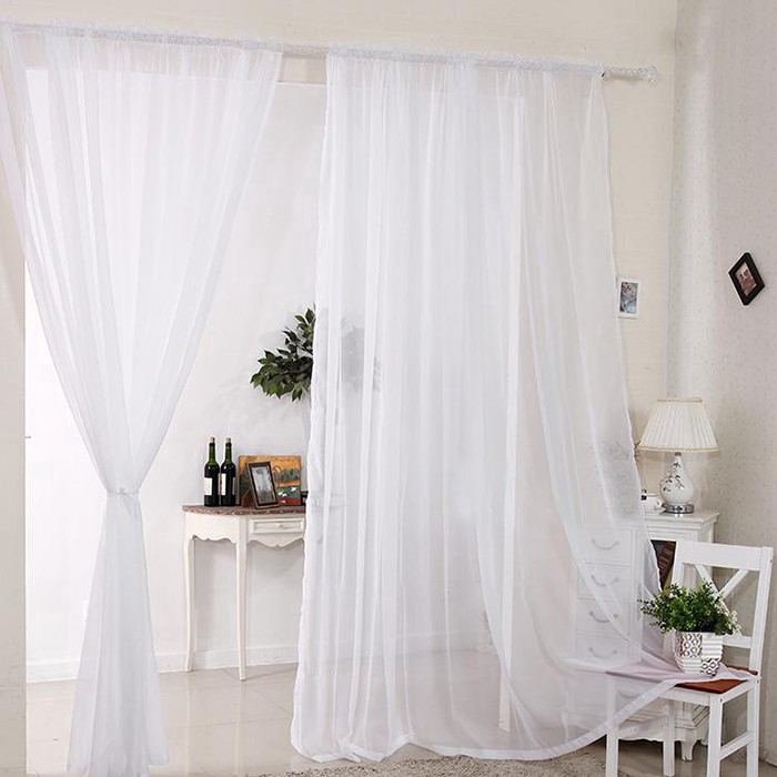 ผ้าม่าน-voile-แบบเรียบ-2-แผง-ช่องใส่ของ-ด้านบน-140-ซม-สําหรับตกแต่งบ้าน-หน้าต่าง