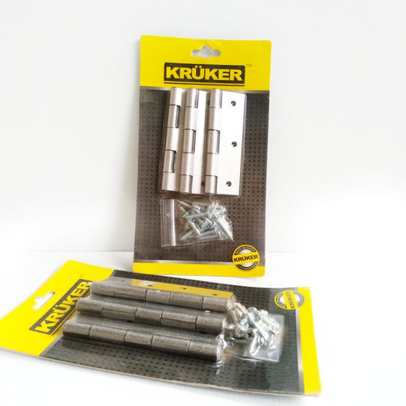 บานพับเหล็กสีบรอนซ์เงิน-ยี่ห้อ-kruker-kk4597-ขนาด-3-5-นิ้ว-p3-แพ็ค3ชิ้น