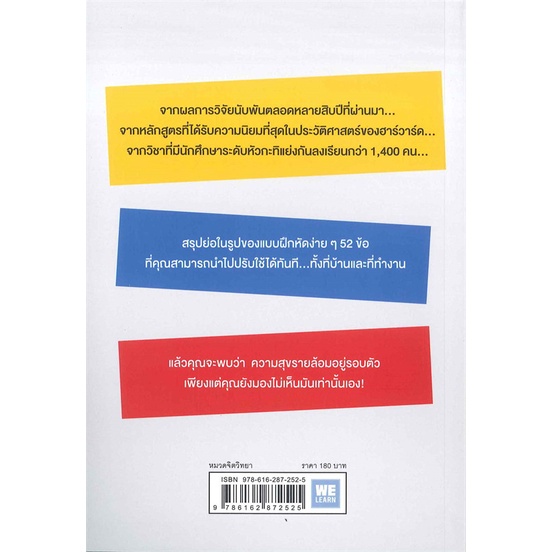 book-bazaar-หนังสือ-คู่มือเพิ่มความสุขจากชั้นเรียนฮาร์วาร์ด