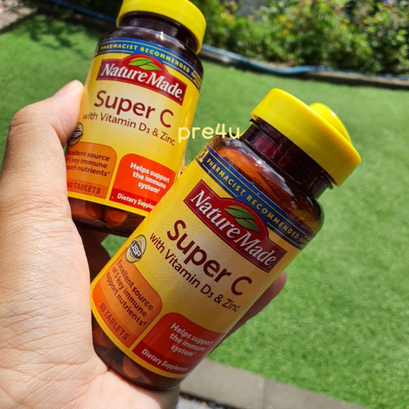 ภาพสินค้าพร้อมส่ง Nature Made Super C Immune Complex with Vitamin D3 & Zinc *หมดอายุปี 24-25 (มี 2 ขนาด : 60 และ 200 เม็ด) จากร้าน pre4u2 บน Shopee ภาพที่ 2