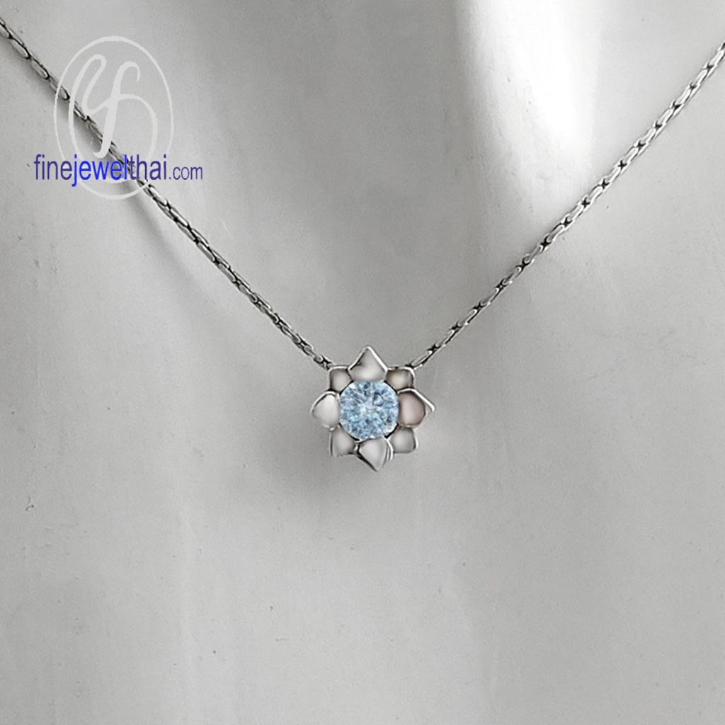 finejewelthai-จี้โทพาซ-โทพาซ-จี้พลอย-พลอยประจำเดือนเกิด-topaz-silver-pendant-birthstone-p1058tp00e