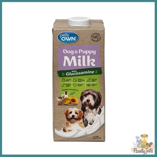 Pet own dog &amp; puppy milk เพ็ทส์ โอน ด็อก แอนด์ ป๊อปปี๊มิลค์ นมสุนัขโตและลูกสุนัข 1 L.