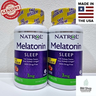 ภาพหน้าปกสินค้า[พร้อมส่ง] Natrol, Melatonin, Fast Dissolve, Strawberry Flavor, 3 mg, 90 Tablets ที่เกี่ยวข้อง