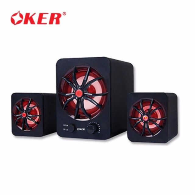 oker-ลําโพง-usb-ไฟ7สร-mini-desktop-speaker-micro-2-1-650w