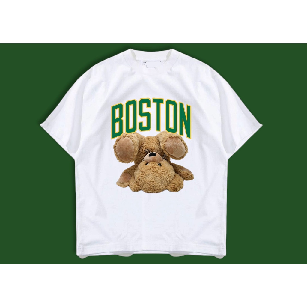 เสื้อยืดโอเวอร์ไซส์-ลายหมีตีลังกา-boston