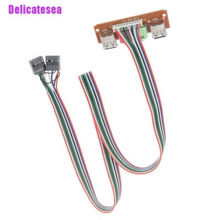 Delicatesea&gt; เคส Usb 2 ชิ้น 6.8 ซม. แผงด้านหน้าไมโครโฟนพอร์ตเสียง Usb