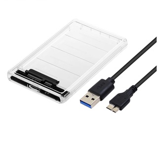 ภาพขนาดย่อของภาพหน้าปกสินค้าUSB3.0 HDD Enclosure 2.5 นิ้ว Serial Port SATA SSD รองรับ 6TB โปร่งใสภายนอก HDD Case จากร้าน khunsua บน Shopee