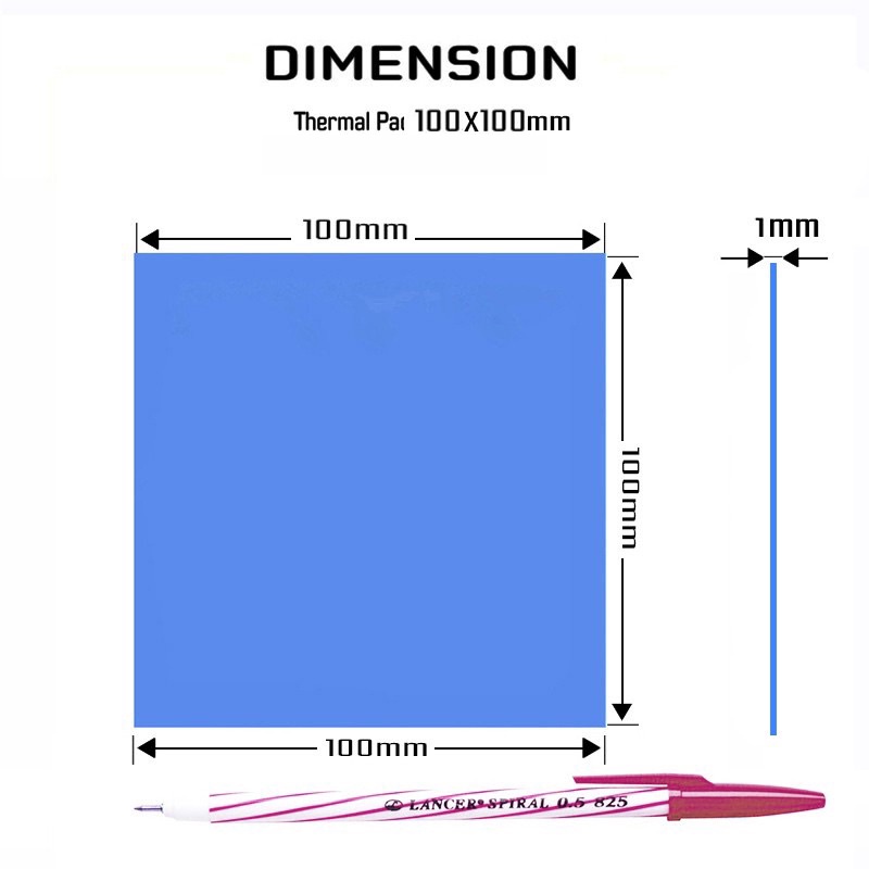 ภาพสินค้าซิลิโคนแผ่นระบายความร้อน GPU CPU Heatsink Cooling Thermal Pad ขนาด100mm.x100mm จากร้าน lovepc_store บน Shopee ภาพที่ 3