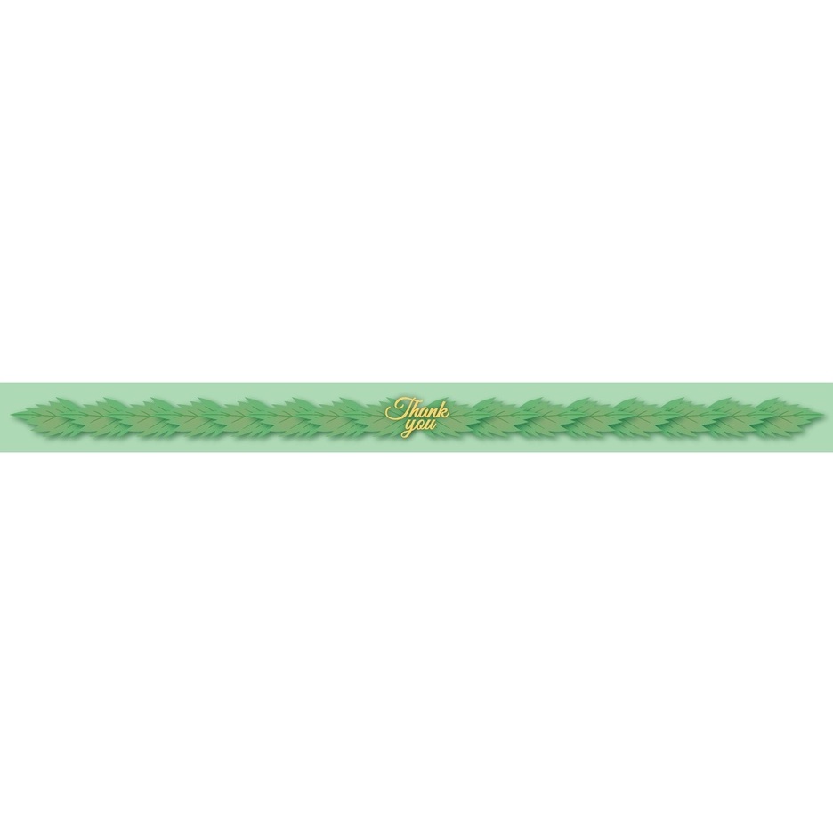 กระดาษ สายคาดกล่องลายใบไม้ - [4.2 x 45 cm] - สายคาดกล่องขนม สายคาดกล่อง ...