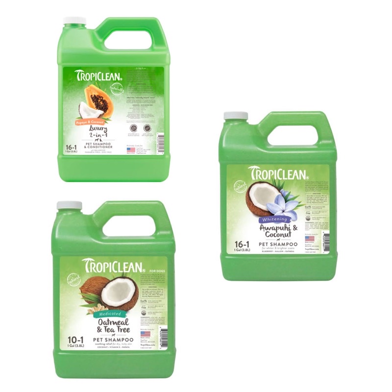 Tropiclean shampoo for dog and cat 1 gallon แชมพูทรอปิคลีนขนาด 1แกลลอน Shopee Thailand