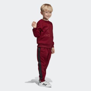 🎉Adidas Kids ของแท้ 💯 พร้อมส่งฟรี 🎉 Adidas แท้ ชุดเสื้อแขนยาวและกางเกง DEBOSSED TREFOIL