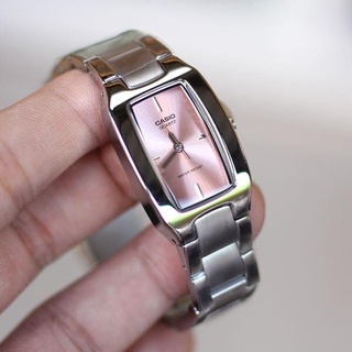 สินค้า นาฬิกา Casio รุ่น LTP-1165A-4C นาฬิกาข้อมือผู้หญิงสายแสตนเลส หน้าปัดชมพู -  ของแท้ 100% รับประกันสินค้า 1ปี