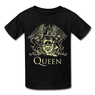 [S-5XL] เสื้อยืดคอกลม ผ้าฝ้าย พิมพ์ลายโลโก้ร็อคควีน สําหรับผู้ชาย และผู้หญิง