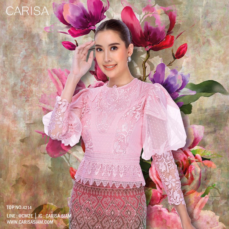 carisa-เสื้อลูกไม้-แต่งดีเทลลูกไม้ทั้งตัว-ทรงแขนเจ้าหญิง-ใส่แล้วอลังมาก-เสื้อลูกไม้ผู้หญิง-เสื้อผ้าแฟชั่น-4214