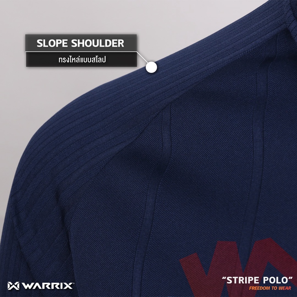 ภาพสินค้าWARRIX เสื้อโปโล Warrix Stripe Polo (WA-213PLACL33) จากร้าน warrix.official บน Shopee ภาพที่ 3