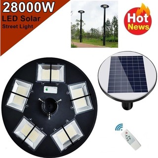 โคมไฟ UFO 10ทิศทาง LED 22000W - 28000W Square Light  ไฟถนน ไฟโซล่าเซลล์ Solar Street Light พลังงานแสงอาทิตย์ LED แสงขาว