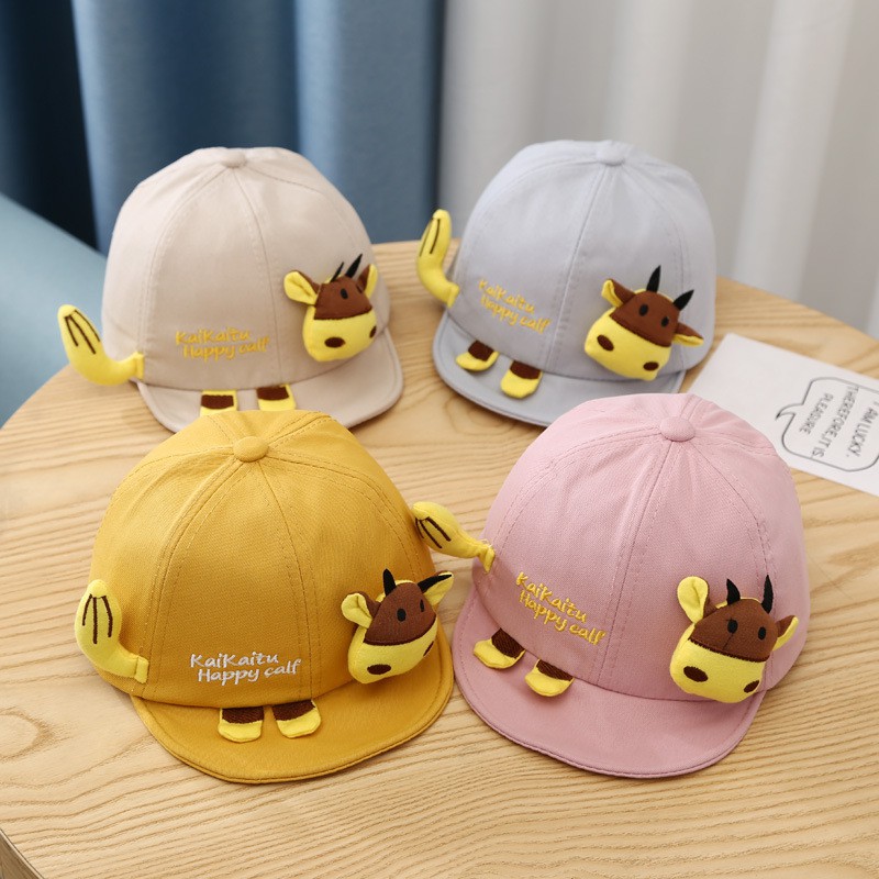 ภาพหน้าปกสินค้าพร้อมส่งจากไทย หมวกเด็ก หมวกเด็กทารกน่ารัก หมวกแก๊ปเด็ก หมวกที่มีแผ่นพลาสติกป้องกัน
