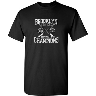 เสื้อยืด พิมพ์ลายกราฟฟิคตลก Brooklyn Stickball Champs แฟชั่นฤดูร้อน สําหรับผู้ชาย