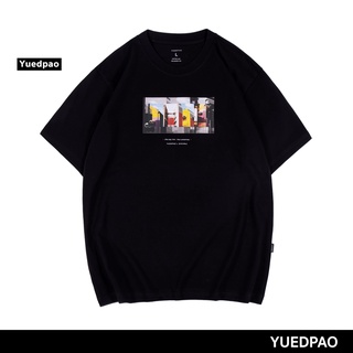 ผ้าฝ้าย 100%Yuedpao เสื้อยืด OVERSIZE รับประกันไม่ย้วย 2 ปี เสื้อยืดสีพื้น OVERSIZE_Hualamphong Mix สีดำS-3XL