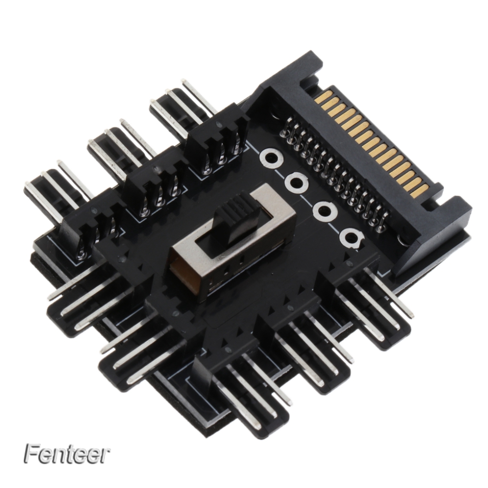 fenteer-pc-sata-pwm-cooling-fan-speed-controller-hub-4-3-pin-power-splitter