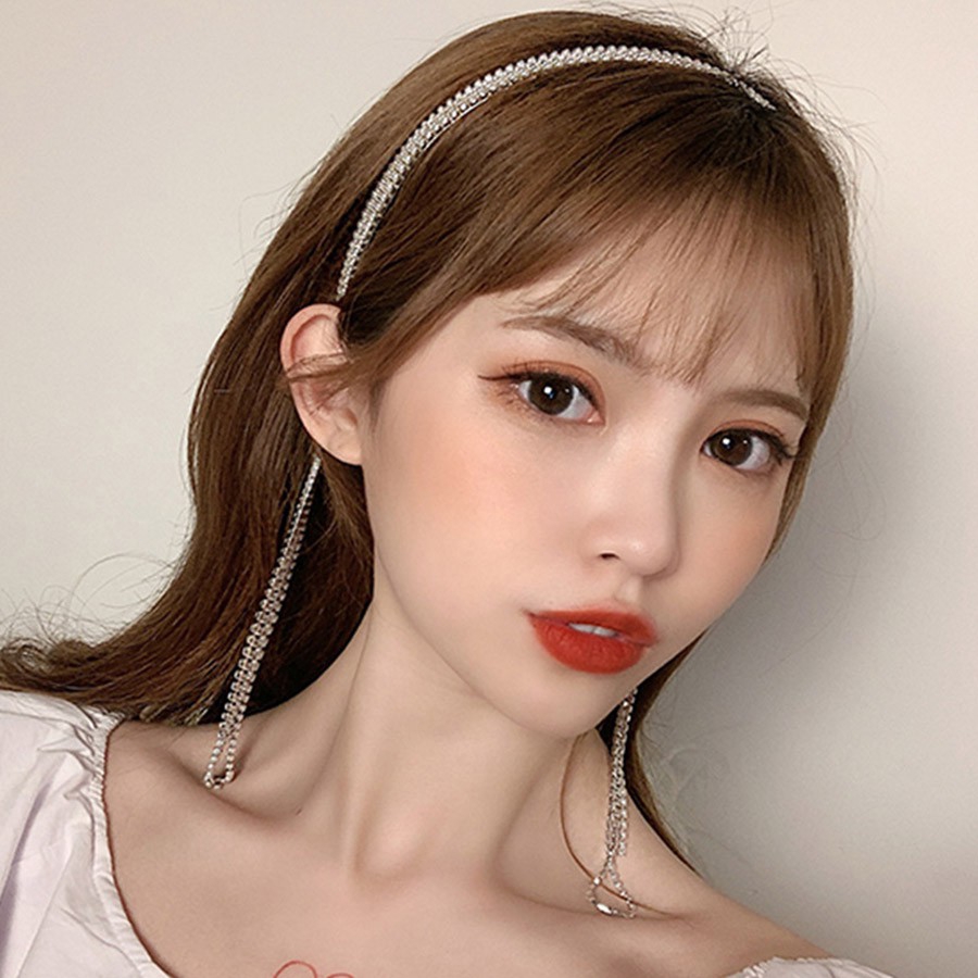 ที่คาดผมประดับเพชรสไตล์วินเทจ
