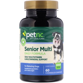 สินค้า วิตามินรวม สุนัขแก่ สุนัขสูงอายุ สุนัขโต petnc Senior Multi & Adult Multi Daily Formula by petnc NATURAL CARE