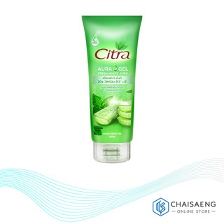 Citra Aura Gel Fresh White Aura ซิตร้า ออร่า เจล เฟรช ไวท์ ออร่า เจลบำรุงผิวกาย 180 มล.