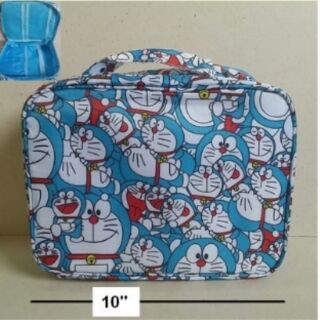 ชุดกระเป๋าเครื่องสำอาง เก็บของให้เป็นระเบียบ ลาย โดราเอม่อน Doraemon ขนาด 10x7.5x3.5 นิ้ว