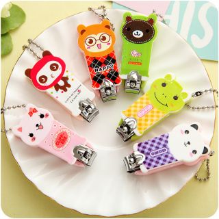 &lt;สุ่มสี&gt; 1 ชิ้น พวงกุญแจ การ์ตูนน่ารัก กรรไกรตัดเล็บ สําหรับเด็ก และผู้ใหญ่ ขายโดยแต่ละชิ้น