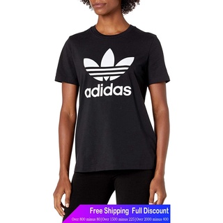 เสื้อยืดแฟชั่น Adidasเสื้อยืดกีฬา Adidas Originals Womens Trefoil T-Shirt AdidasSports T-shirt!no