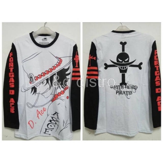 เสื้อยืดแขนยาว พิมพ์ลายอนิเมะ Onepiece Portgas D Ace DIOBRAL สําหรับผู้ชาย