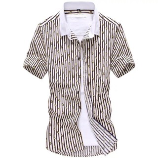 สินค้า Summer hot men\'s shirt print shirt🔥ถูกที่สุด🔥เสื้อเชิ้ตแขนสั้น เสื้อเชิ้ตชาย ทรงตรง เสื้อเชิ้ตพิมพ์ลายเสื้อเชิ้ต