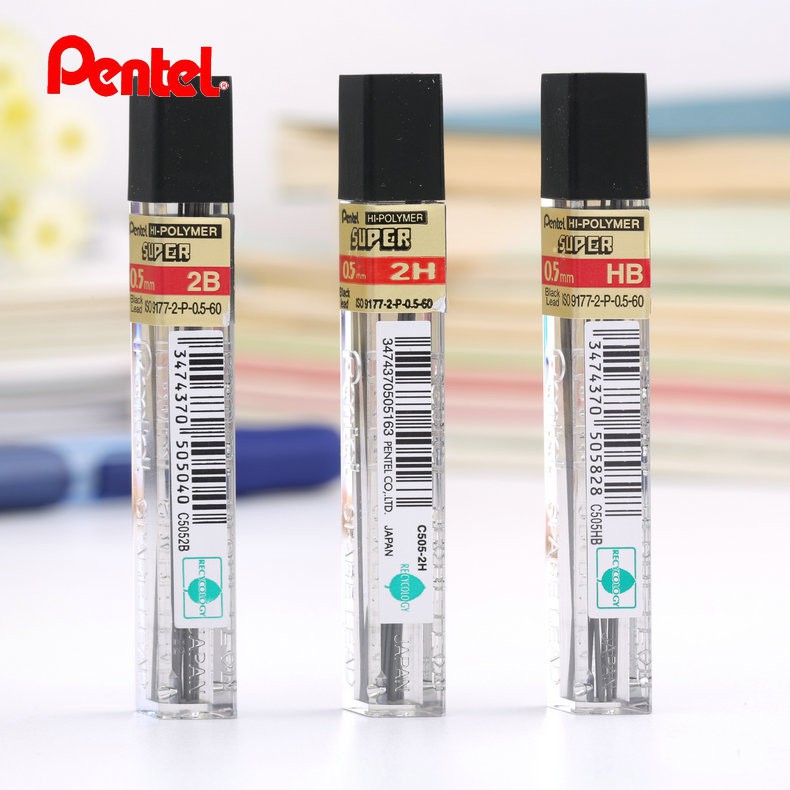 ราคาและรีวิว(2 หลอด) ไส้ดินสอกด Pentel Hi-Polymer C505 0.5 มม. / Pentel Hi-Polymer C505 0.5 mm. Pencil Leads