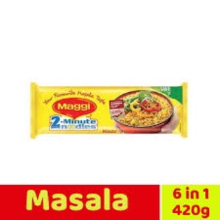 ภาพหน้าปกสินค้าMaggi Masala Instant Noodle 6 in 1  Pack 420g ที่เกี่ยวข้อง