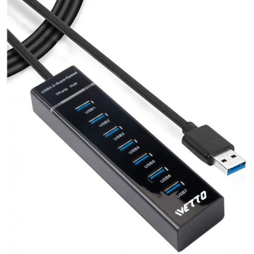 usb-3-0-hub-ความเร็วสูง7พอร์ตฮับสวิตช์อิสระhubสี่บิตsplitter-hub-usb-3-0-multi-interface-hubเชื่อมต่อ-usb-ความเร็วสูง