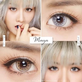 คอนแทคเลนส์ บิ๊กอาย รุ่น MAYA สีเทา/ตาล gray/brown มีค่าสายตา (0.00)-(-6.00)