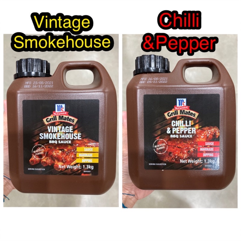McCormick Grill Mates BBQ Sauce 1.3 kg. (ซอสวินเทจ/ซอสชิลลี่แอนด์เปป