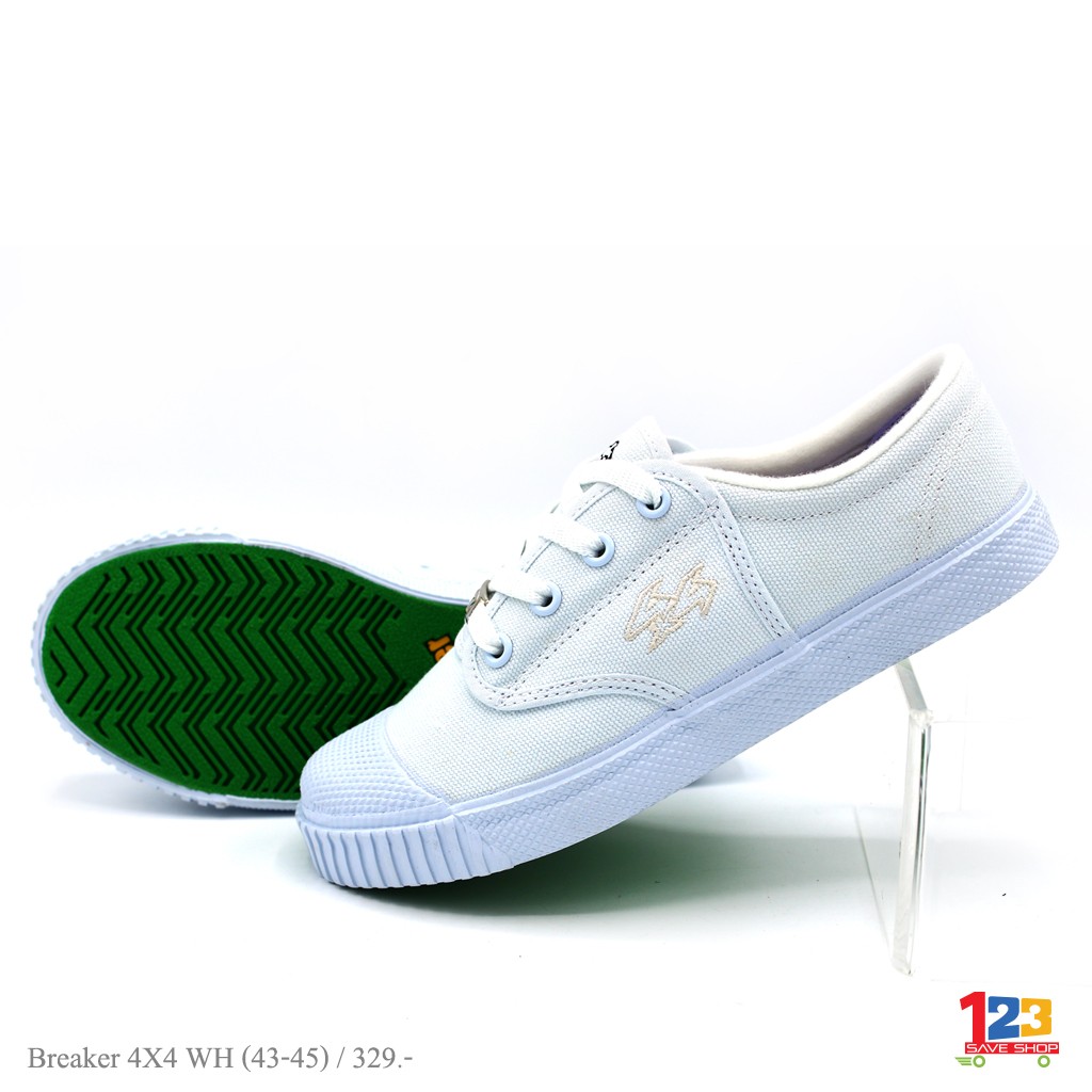 รองเท้าผ้าใบนักเรียน-breaker-4x4-ไซส์-43-46-สีขาว