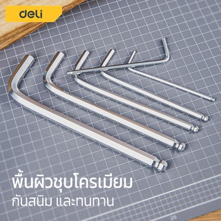 ภาพขนาดย่อของภาพหน้าปกสินค้าDeli ชุดประแจหกเหลี่ยม หกเหลี่ยม ประแจ ประแจหกเหลี่ยม CR-V ประแจแอล 9ตัว/ชุด แข็งแรง ทนทาน ปะแจหกเหลี่ยม Hex Keys จากร้าน delitool บน Shopee ภาพที่ 5