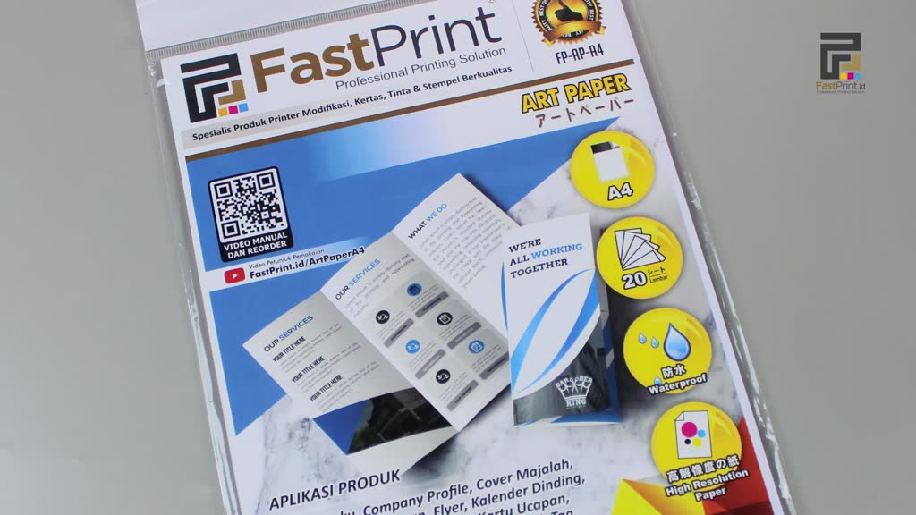 กระดาษศิลปะโบรชัวร์เคลือบเงา Fast Print F4 ขนาด 150 กรัม | Shopee Thailand