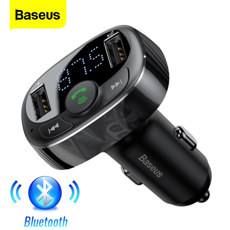 ราคาและรีวิวBaseus ทรานสมิตเตอร์ FM MP3 บลูทูธ ไร้สาย พร้อมที่ชาร์จ USB สำหรับรถยนต์