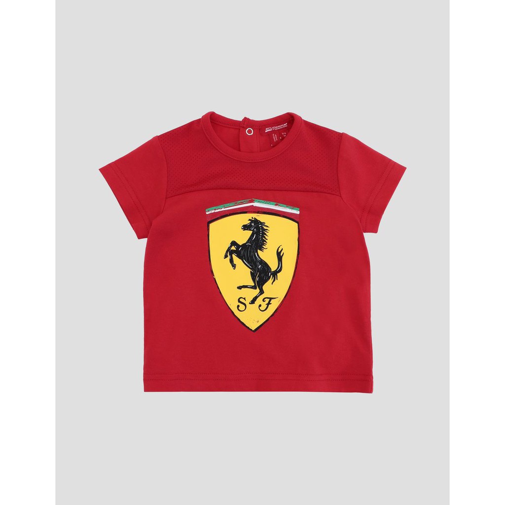 ferrari-เฟอร์รารี่-เสื้อยืดแขนสั้น-รุ่น-infant-boy-big-shield-t-shirt-red-m3-6