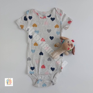 บอดี้สูทเด็กหญิง สีเทา ลายหัวใจ คาร์เตอร์ (Carters) ของใหม่